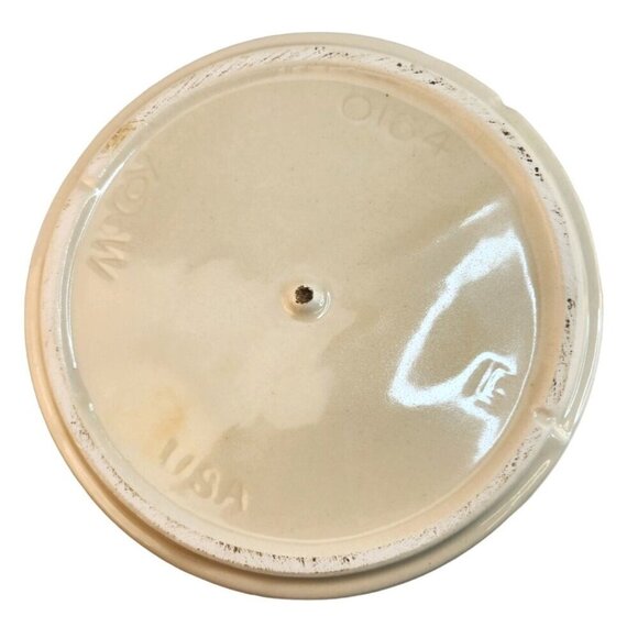 McCoy Pottery Blue Stripe Pink Band Bean Pot Casserole Dish Spoon Divot 0164 - Picture 2 of 16